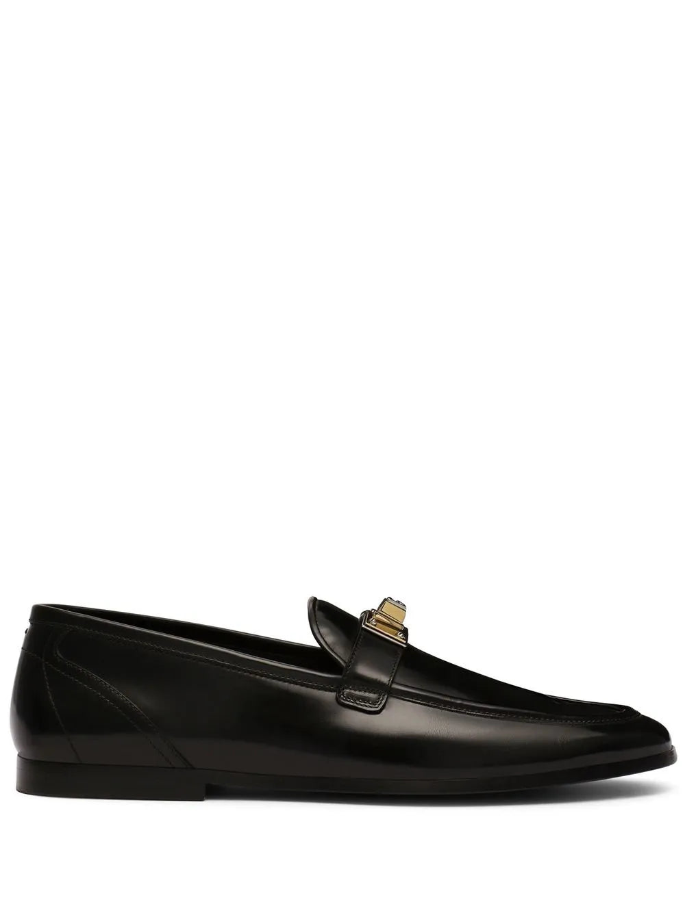 Dolce & Gabbana logo-appliqué leather loafers