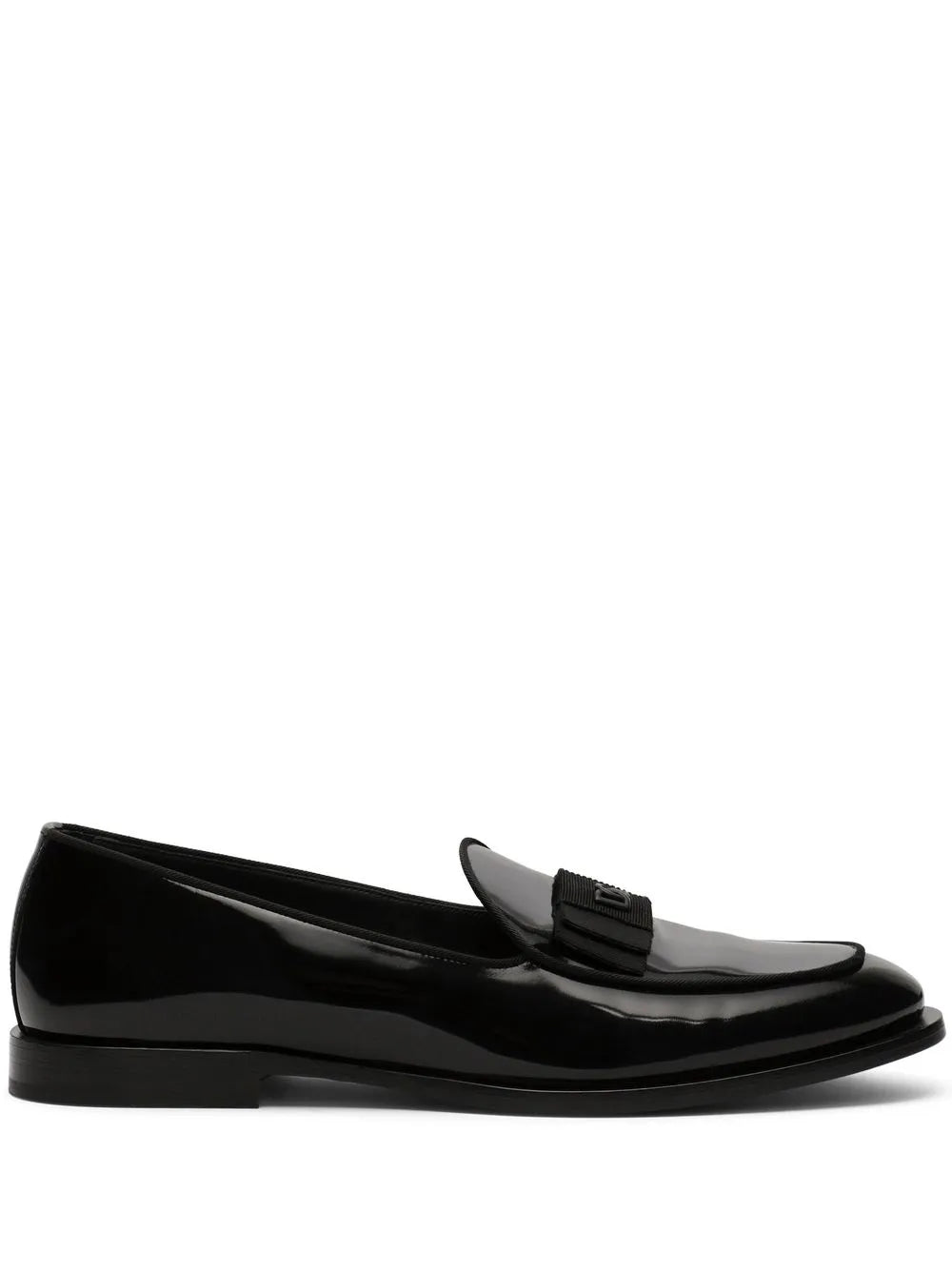 Dolce & Gabbana logo-tag patent leather slippers