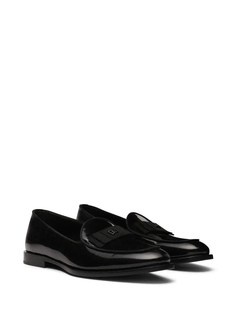 Dolce & Gabbana logo-tag patent leather slippers