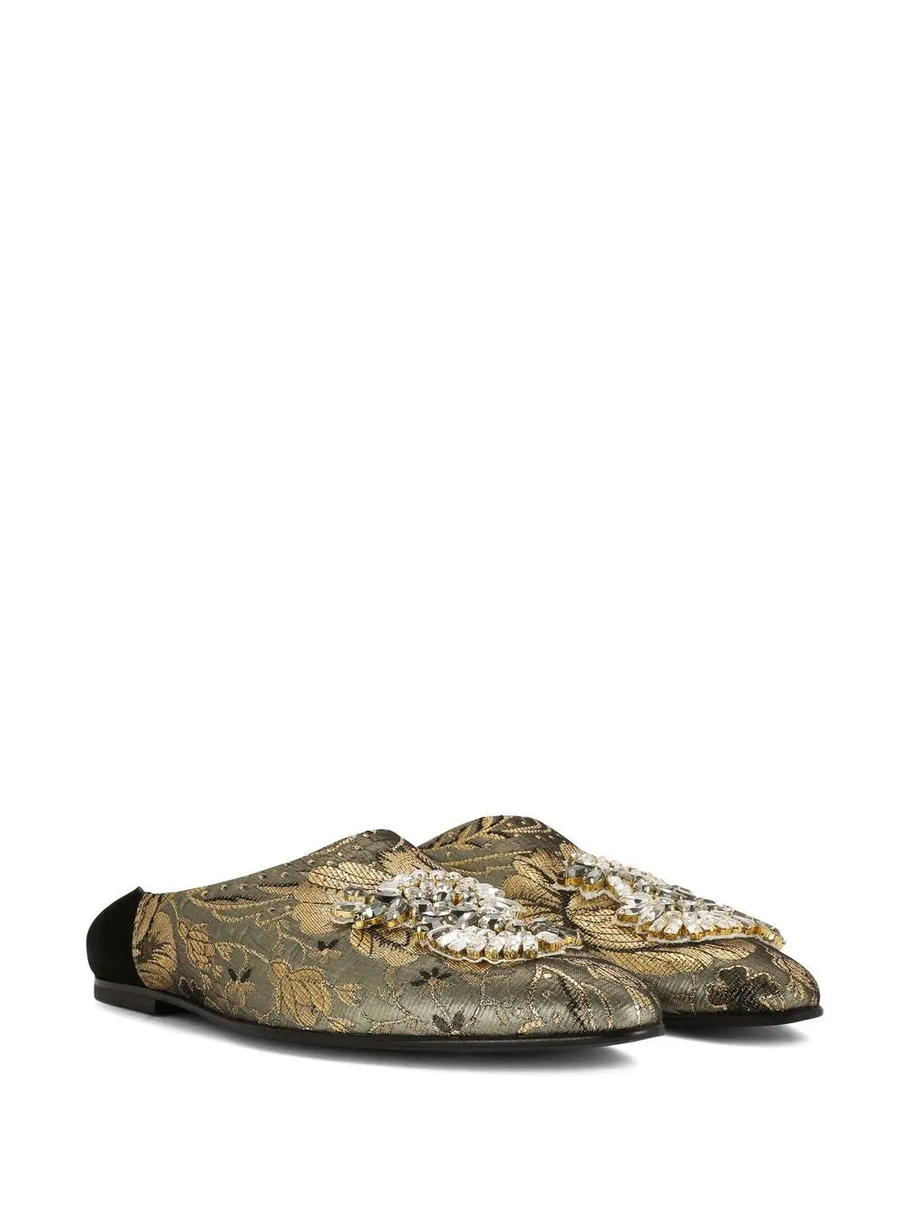 Dolce & Gabbana embellished jacquard slippers
