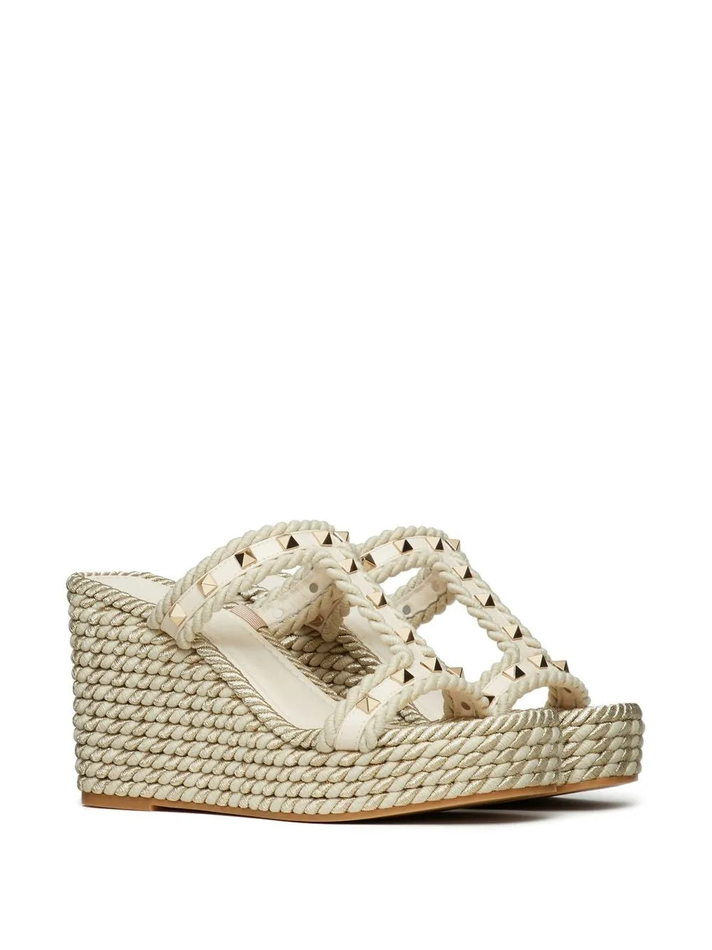Valentino Garavani Rockstud Torchon 90mm wedge sandals