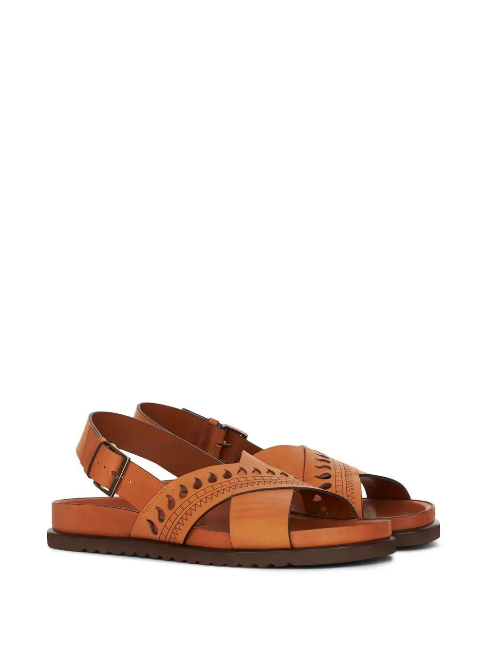ETRO perforated-detail slingback sandals