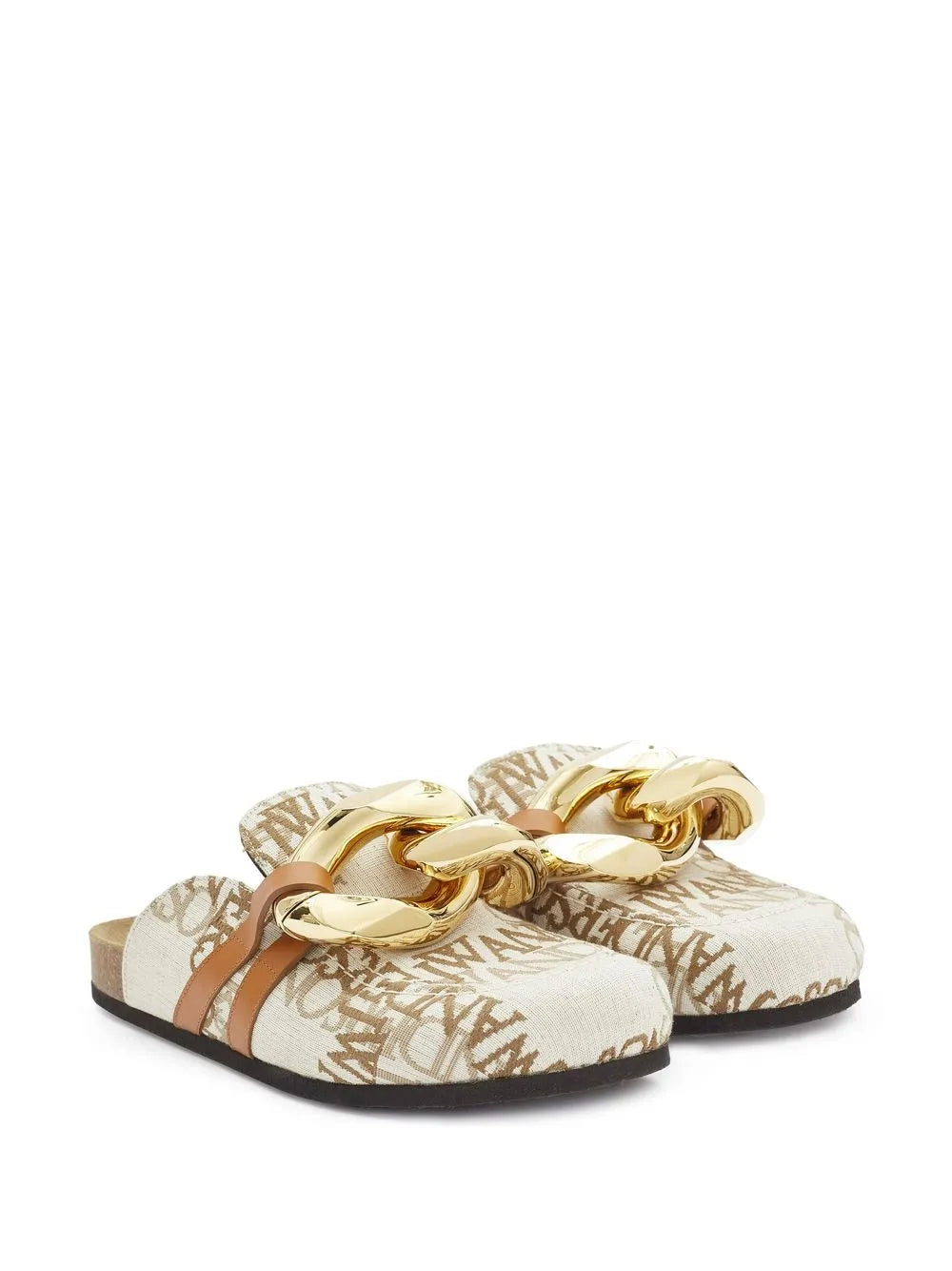 JW Anderson Chain logo grid mules