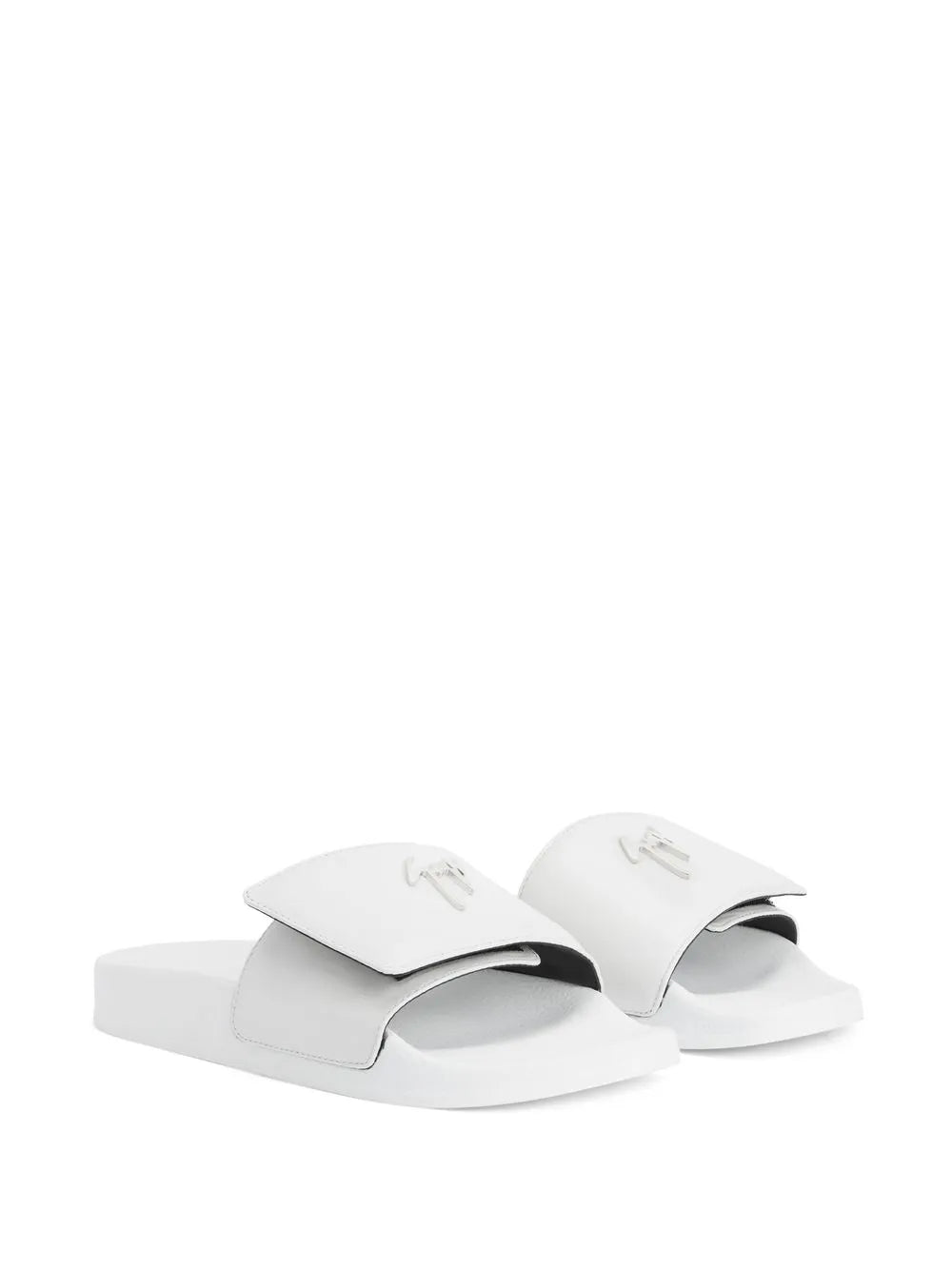 Giuseppe Zanotti Signature-plaque touch-strap slides