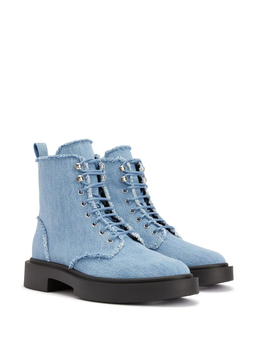 Giuseppe Zanotti Adric frayed denim ankle boots