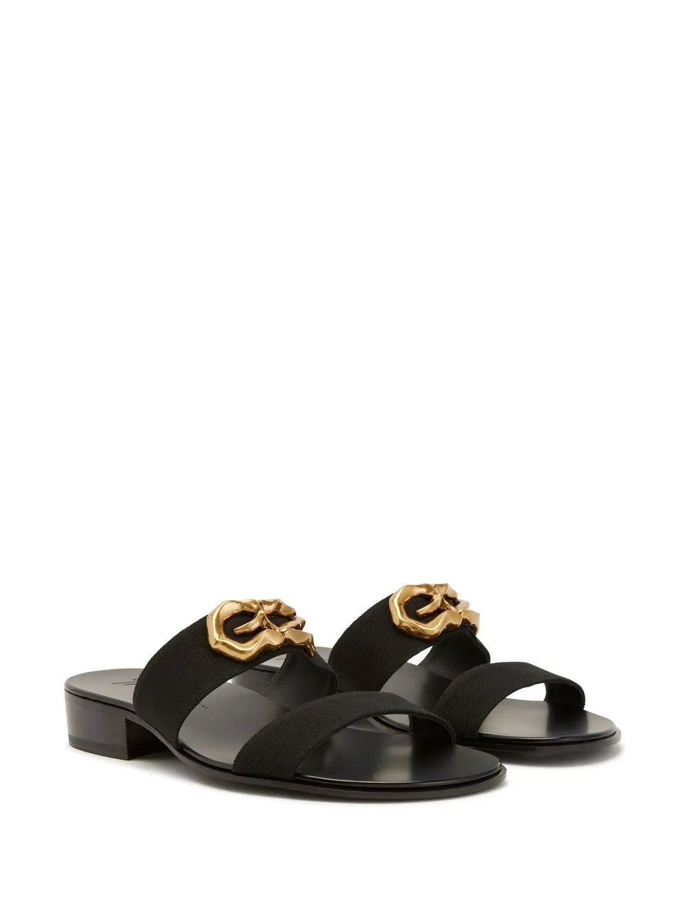 Giuseppe Zanotti logo-plaque leather slides