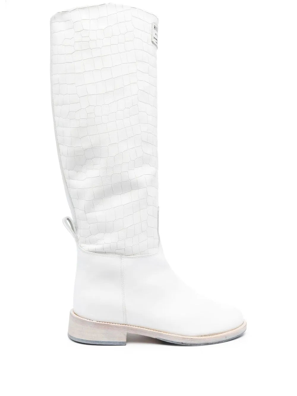 Hide&Jack crocodile-embossed leather boots
