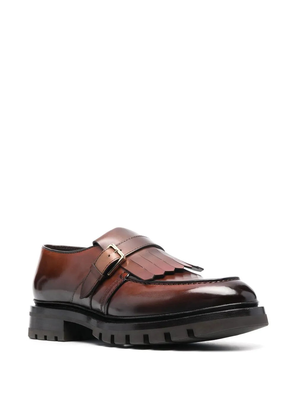Santoni fringed-trim loafers