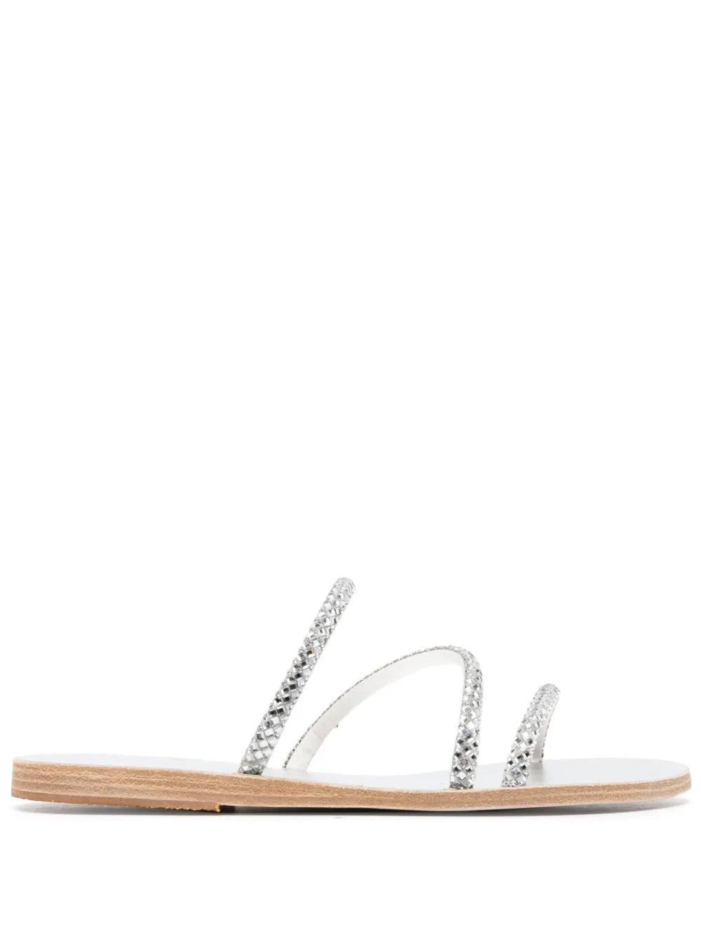 Ancient Greek Sandals Polytimi crystal-embellished slides
