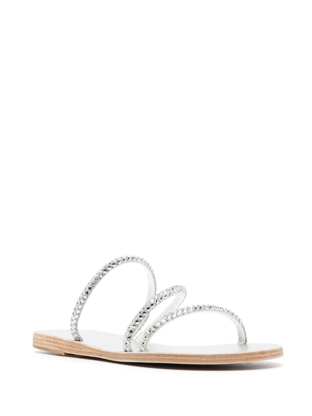 Ancient Greek Sandals Polytimi crystal-embellished slides