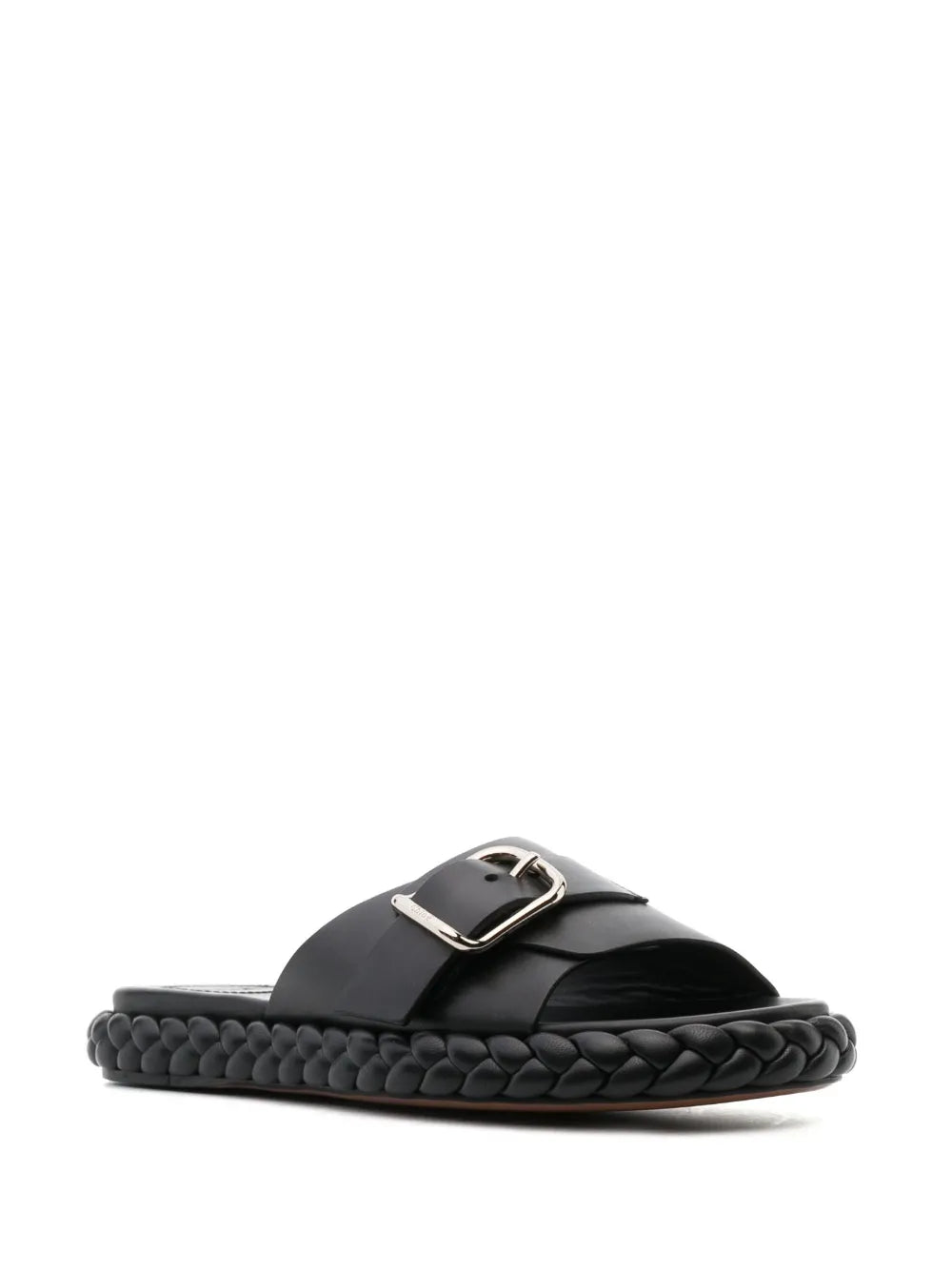 Chloé braided-sole leather slides