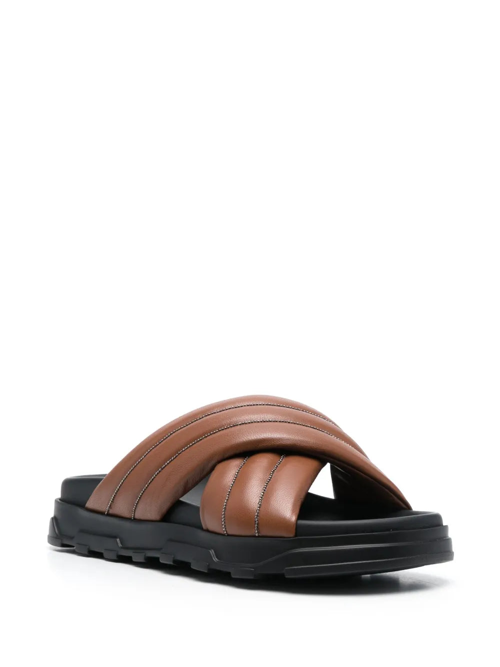 Fabiana Filippi bead-embellished padded slides