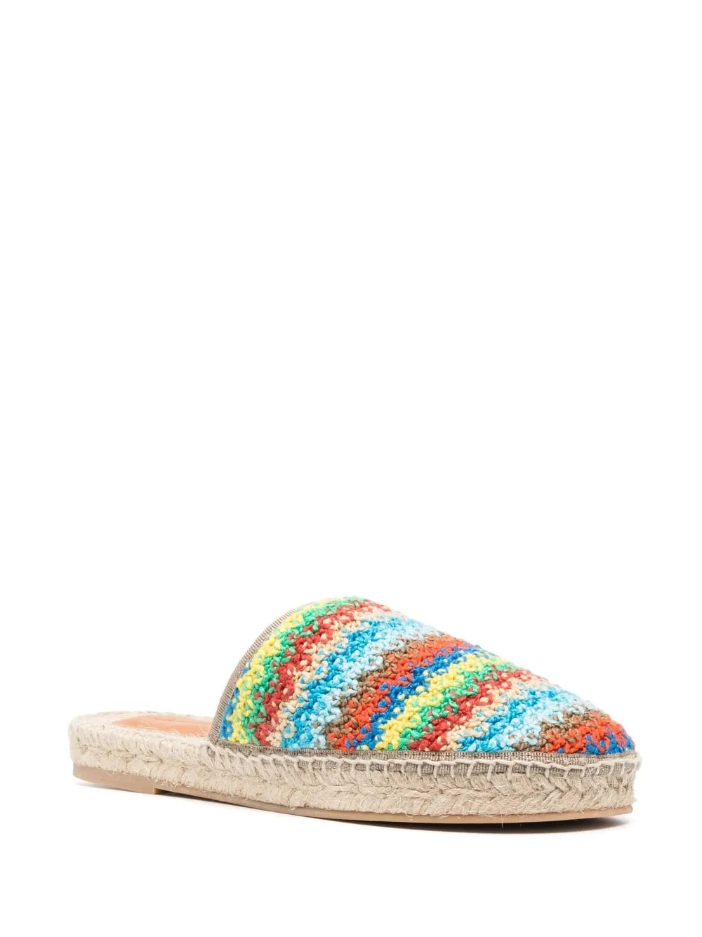 Alanui interwoven stripe-pattern slides