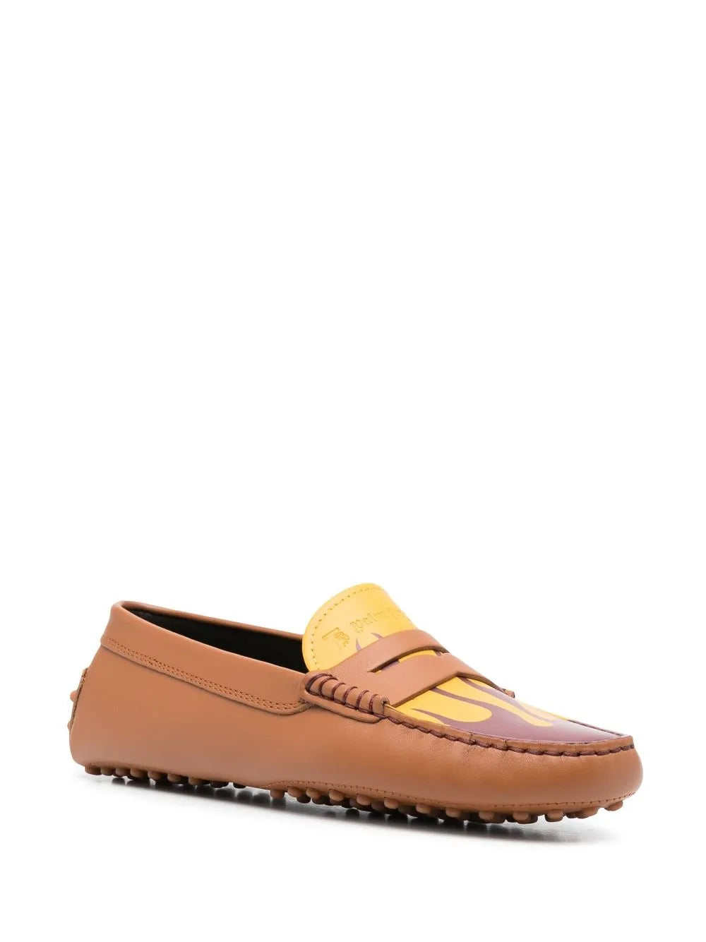 Palm Angels x Moncler x Tod's printed Gommino driving shoes