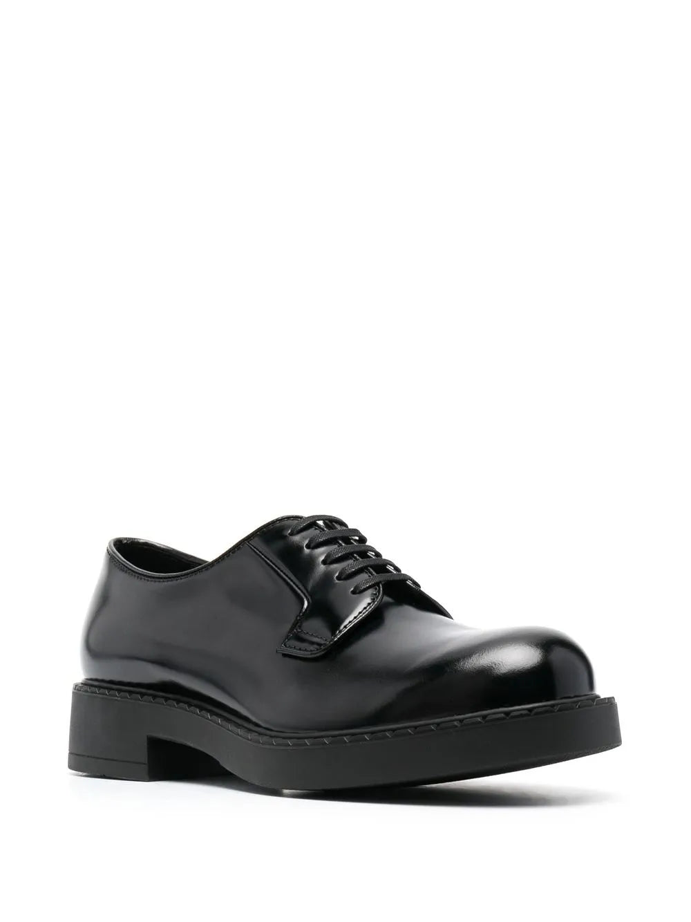 Prada polished-finish Derby shoes