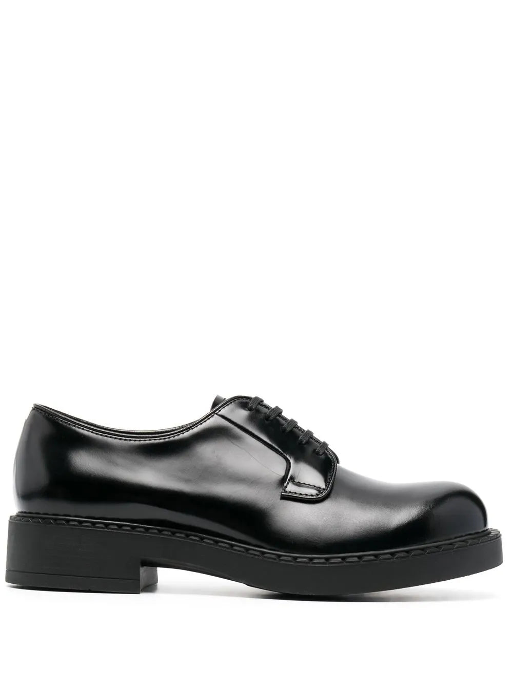 Prada polished-finish Derby shoes