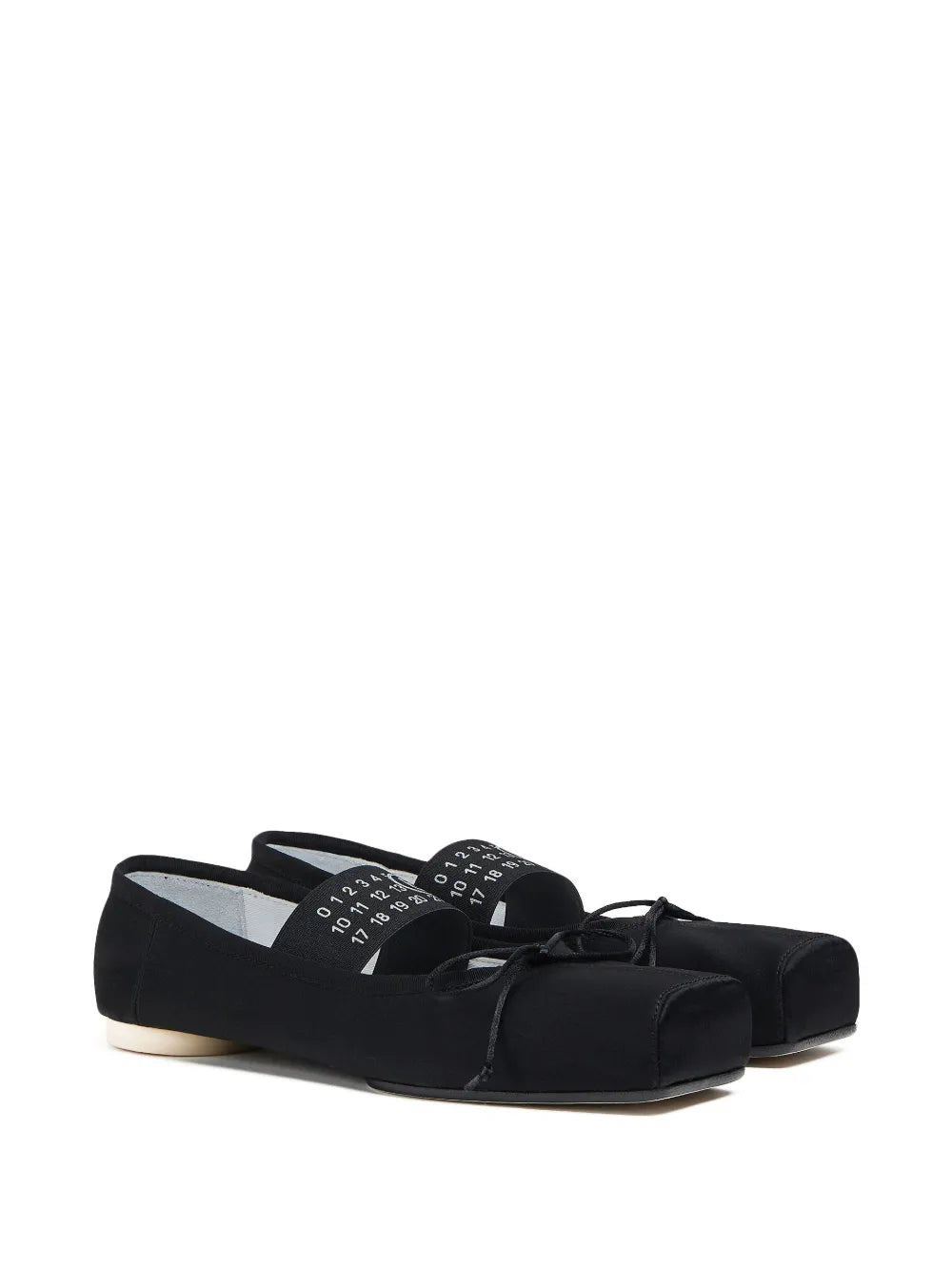 MM6 Maison Margiela logo-strap ballerina shoes