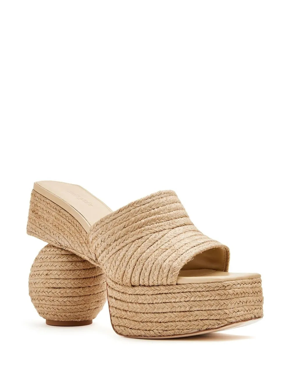Cult Gaia sculpted-heel braided-raffia espadrilles