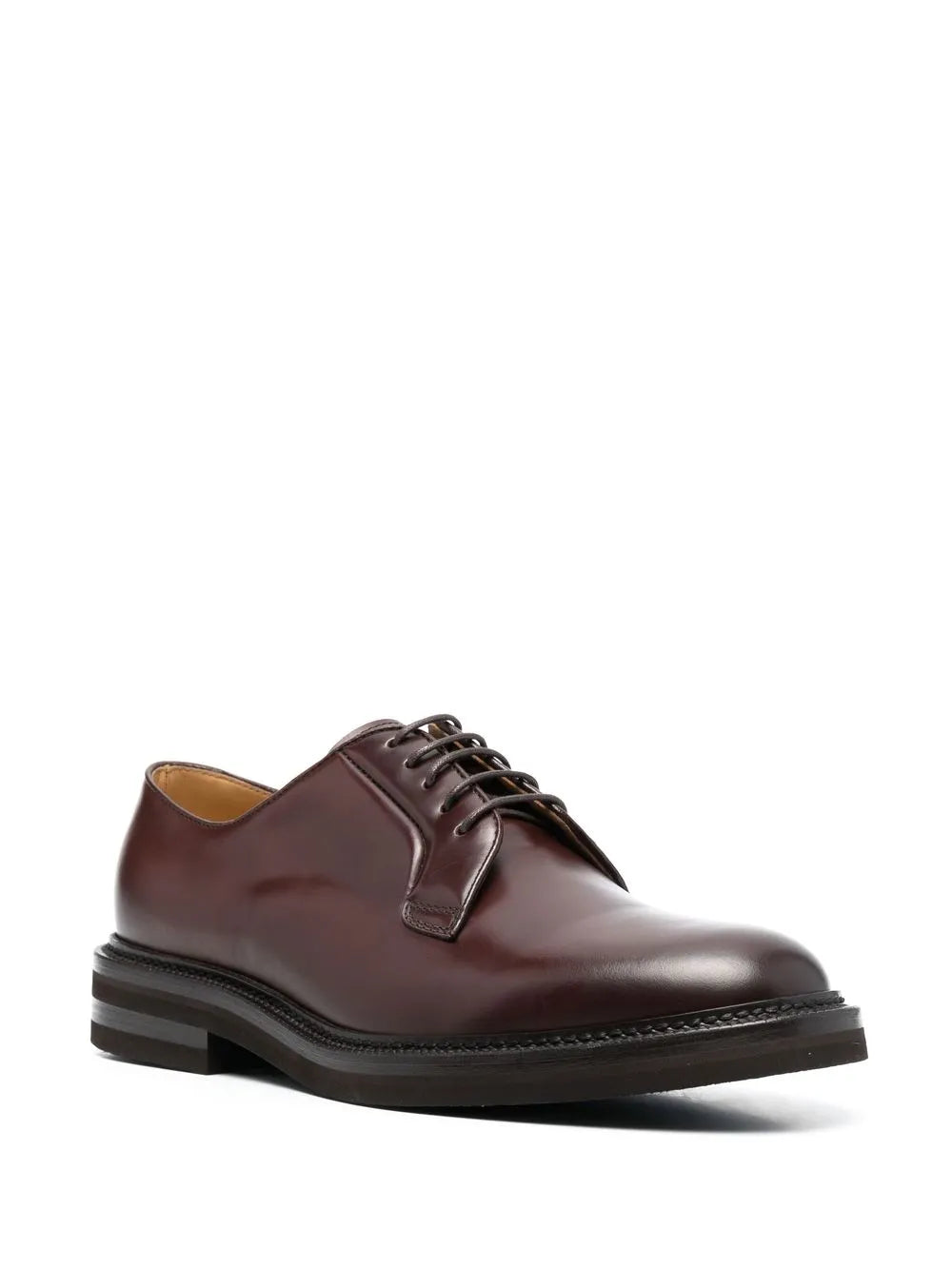 Brunello Cucinelli almond-toe leather oxford shoes