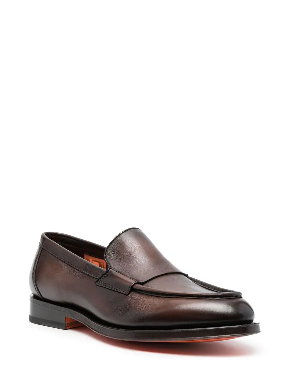 Santoni slip-on leather loafers