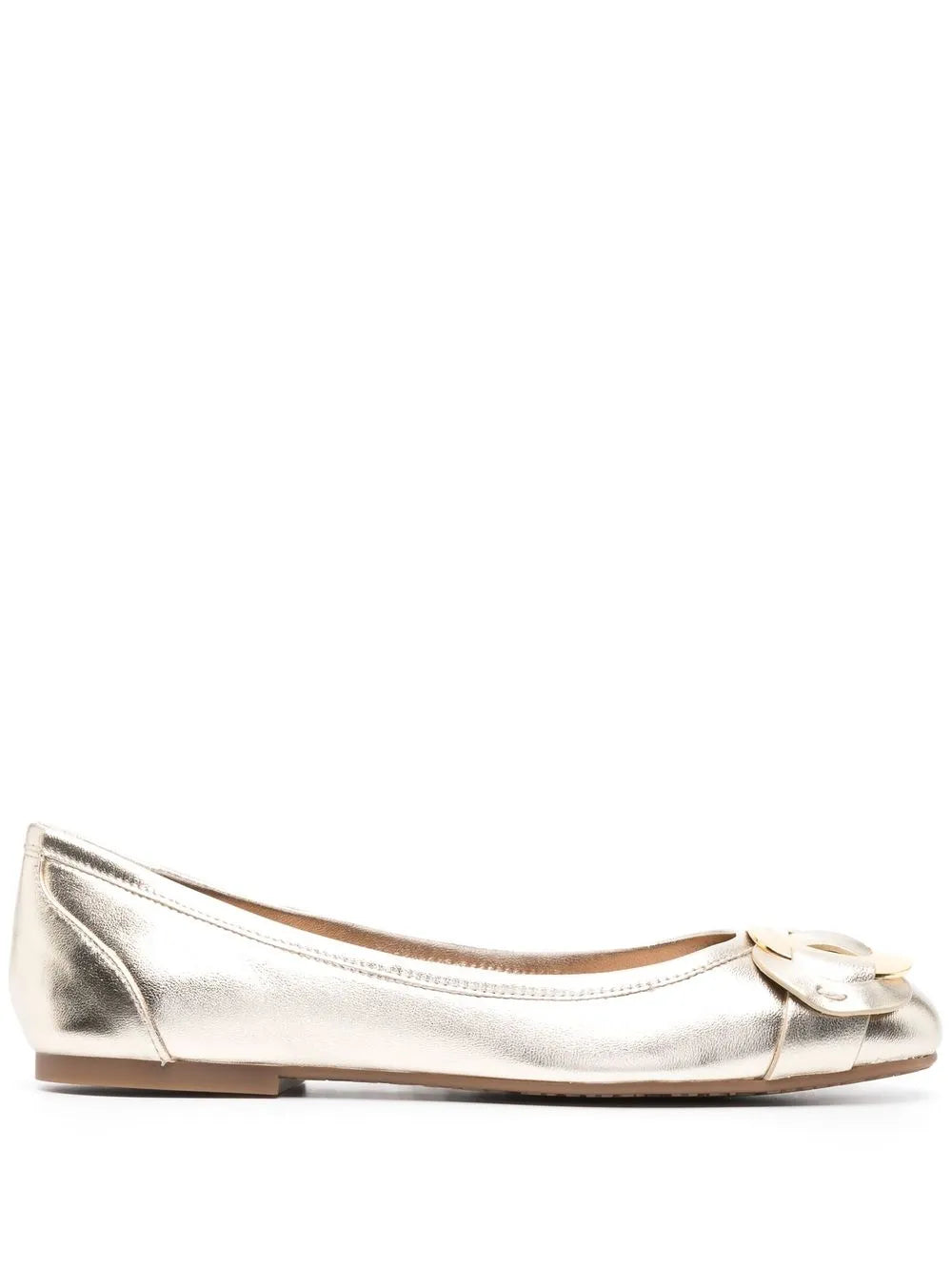 See by Chloé Chany metallic ballerina shoes