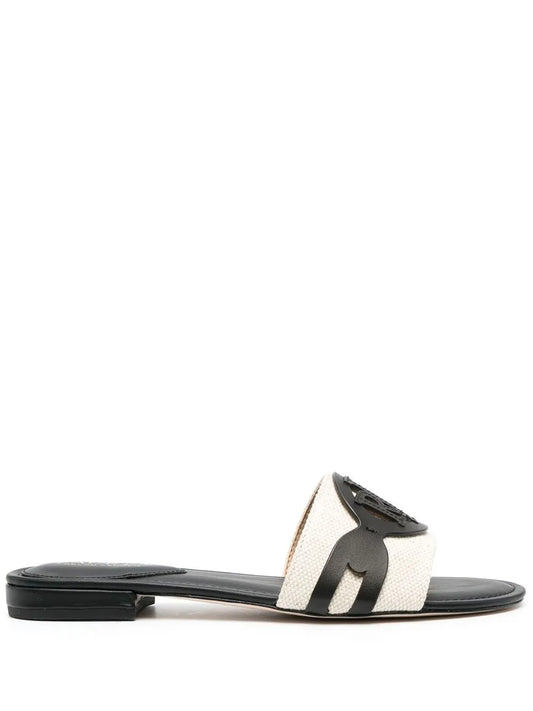 Lauren Ralph Lauren logo-appliqué flat slides