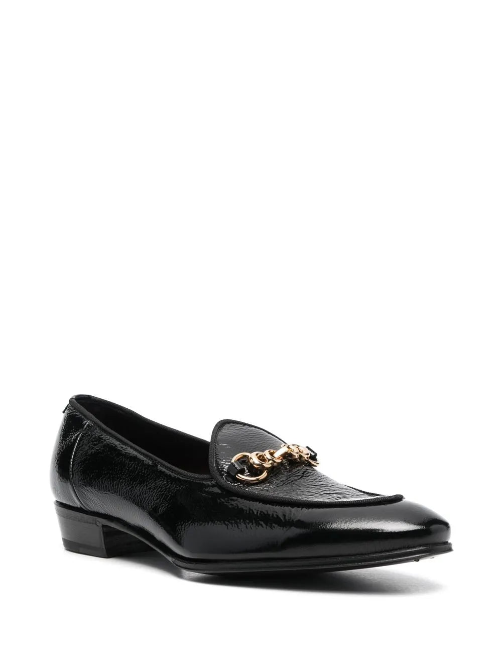 Lidfort chain-trim leather loafers