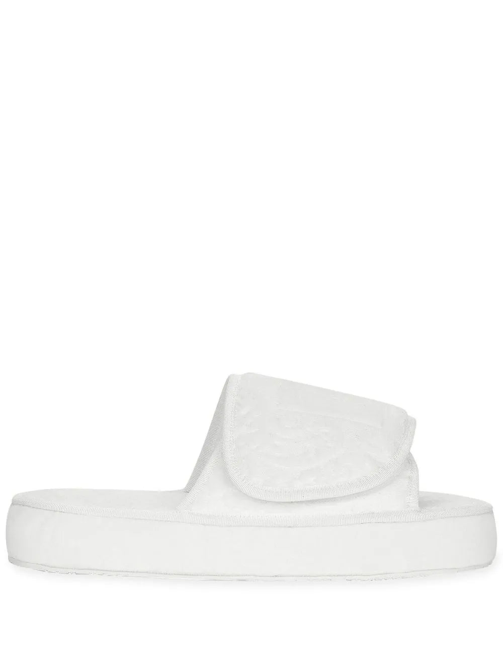 Dolce & Gabbana embossed-logo touch-strap slippers