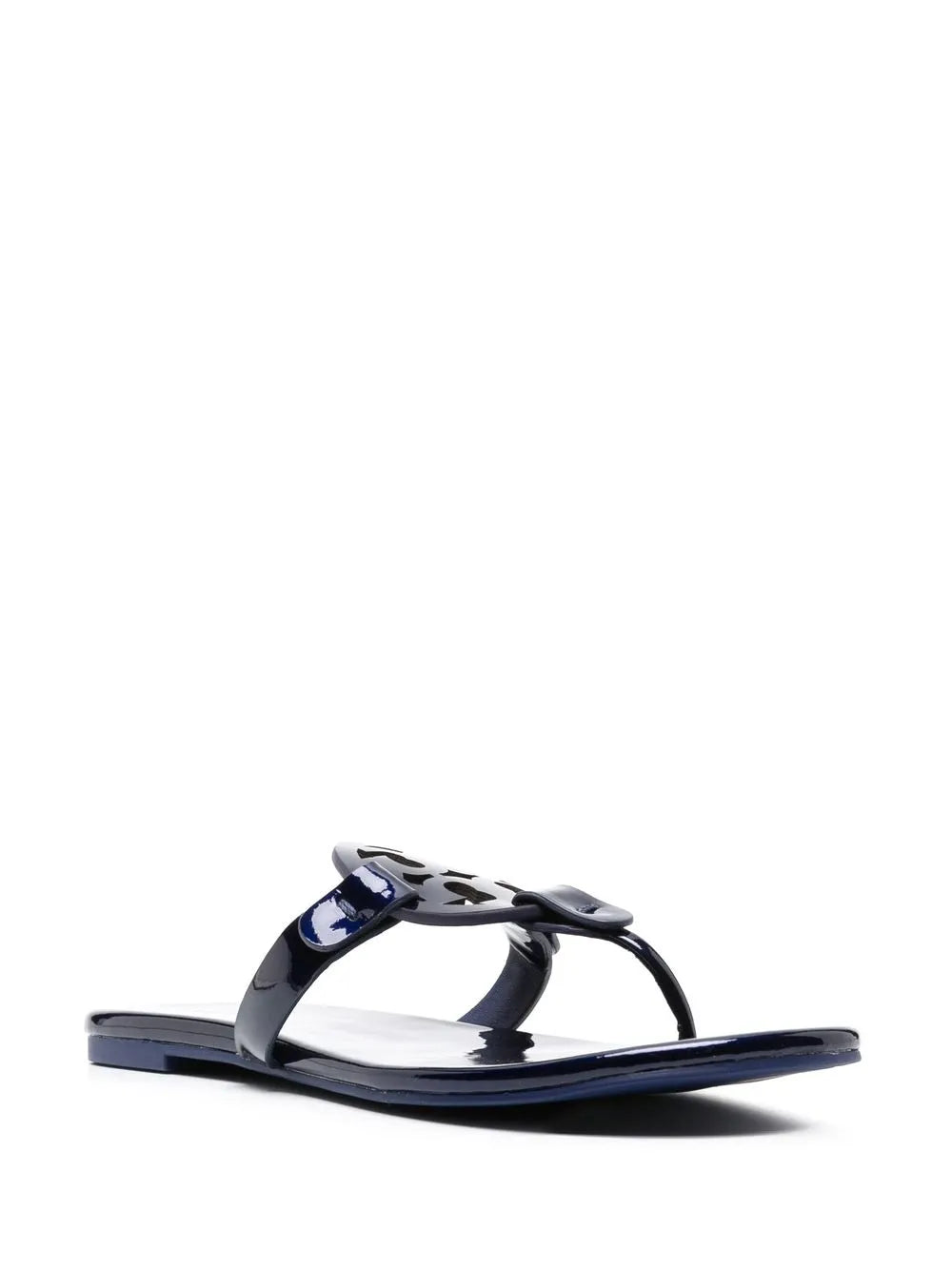 Tory Burch Double T leather flip flops
