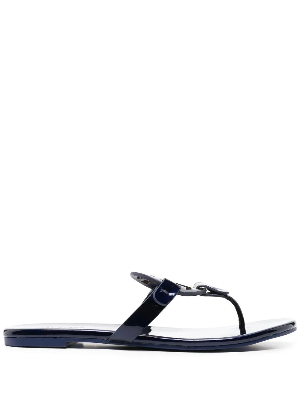 Tory Burch Double T leather flip flops