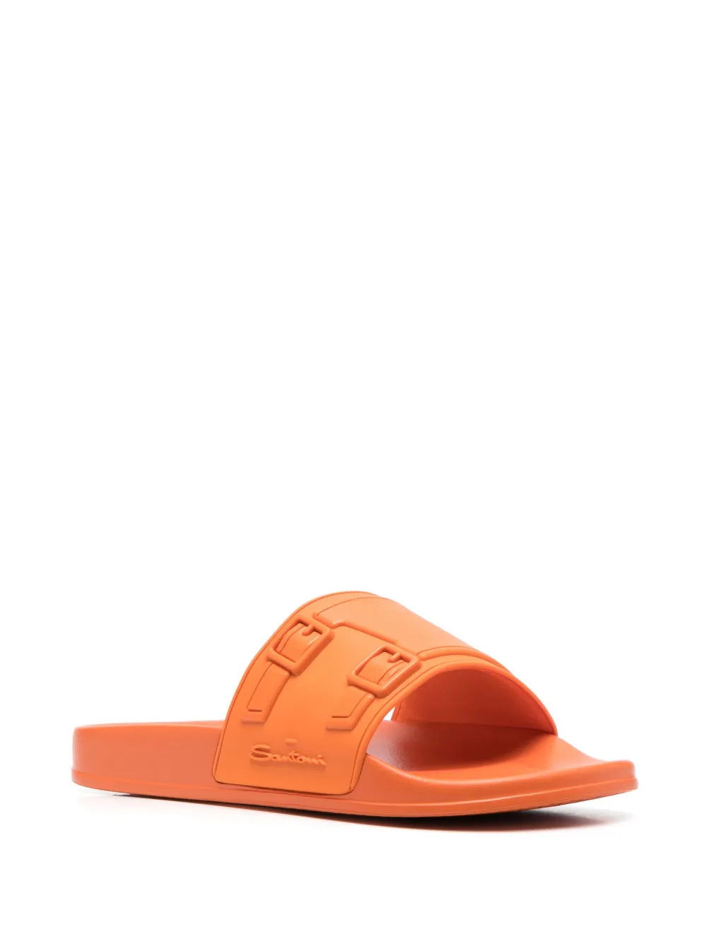Santoni debossed-logo slides
