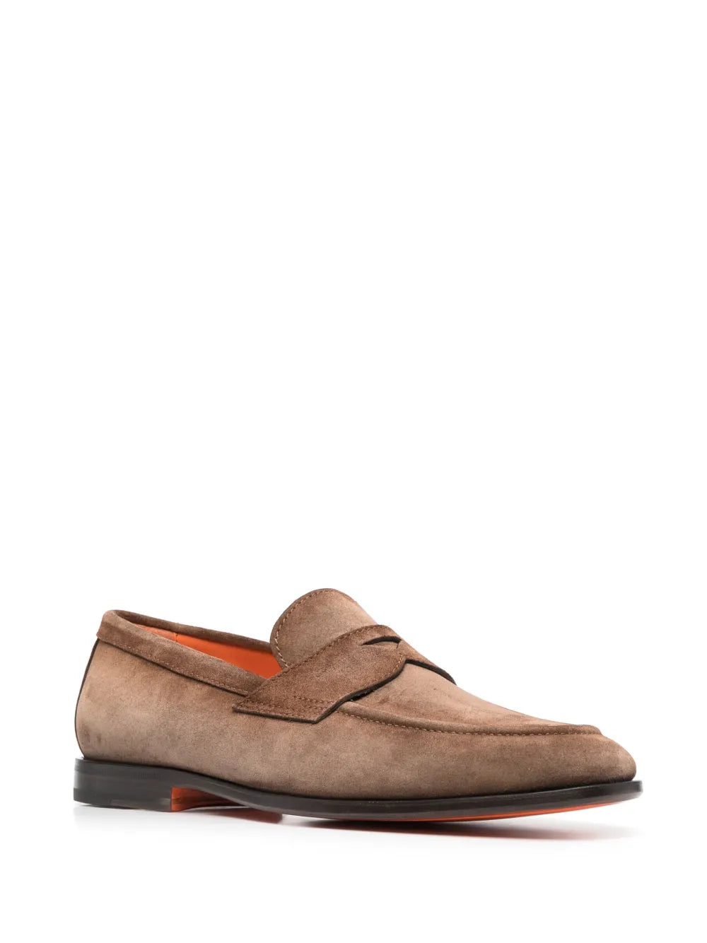 Santoni suede penny loafers