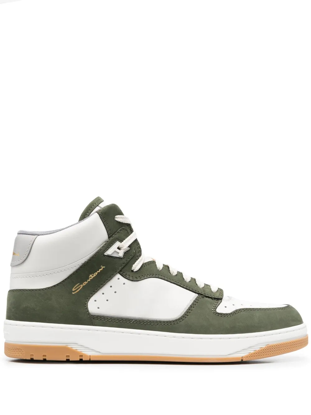 Santoni logo-print hi-top sneakers