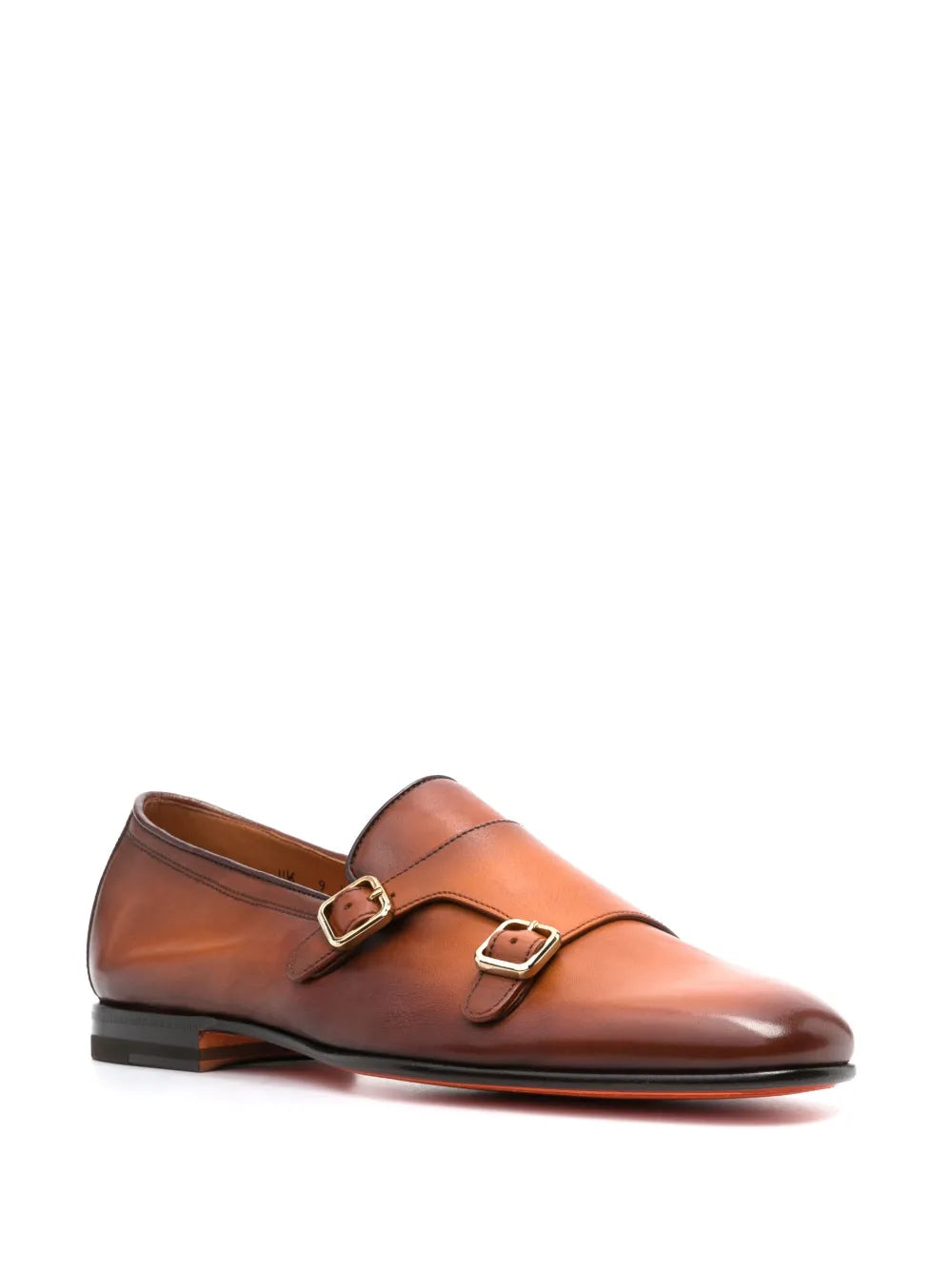 Santoni Dolorous almond-toe monk shoes
