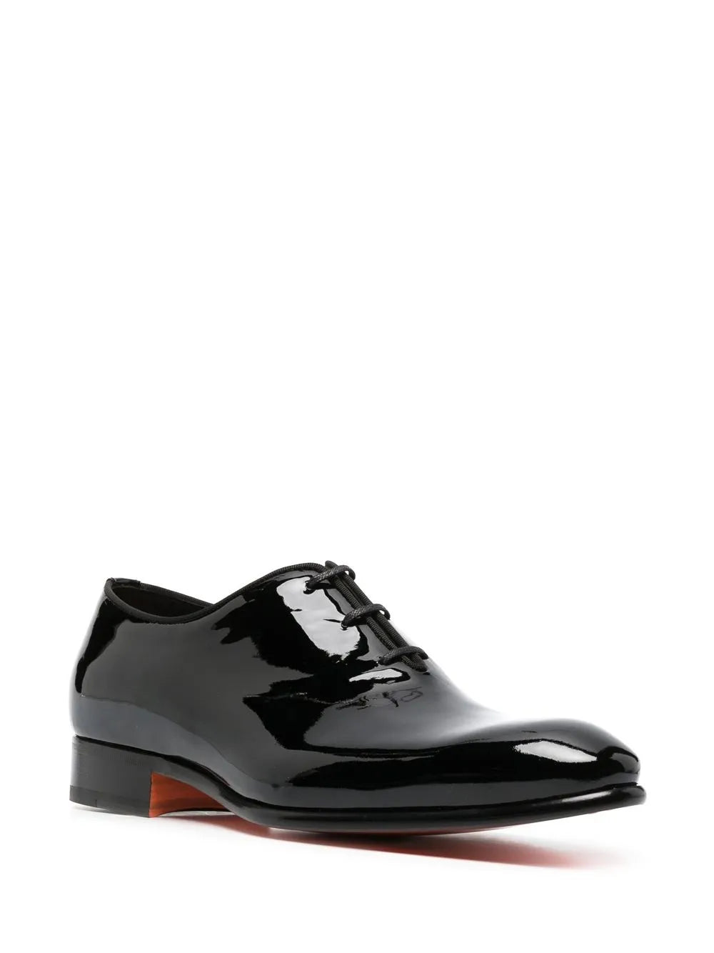Santoni patent leather oxford shoes
