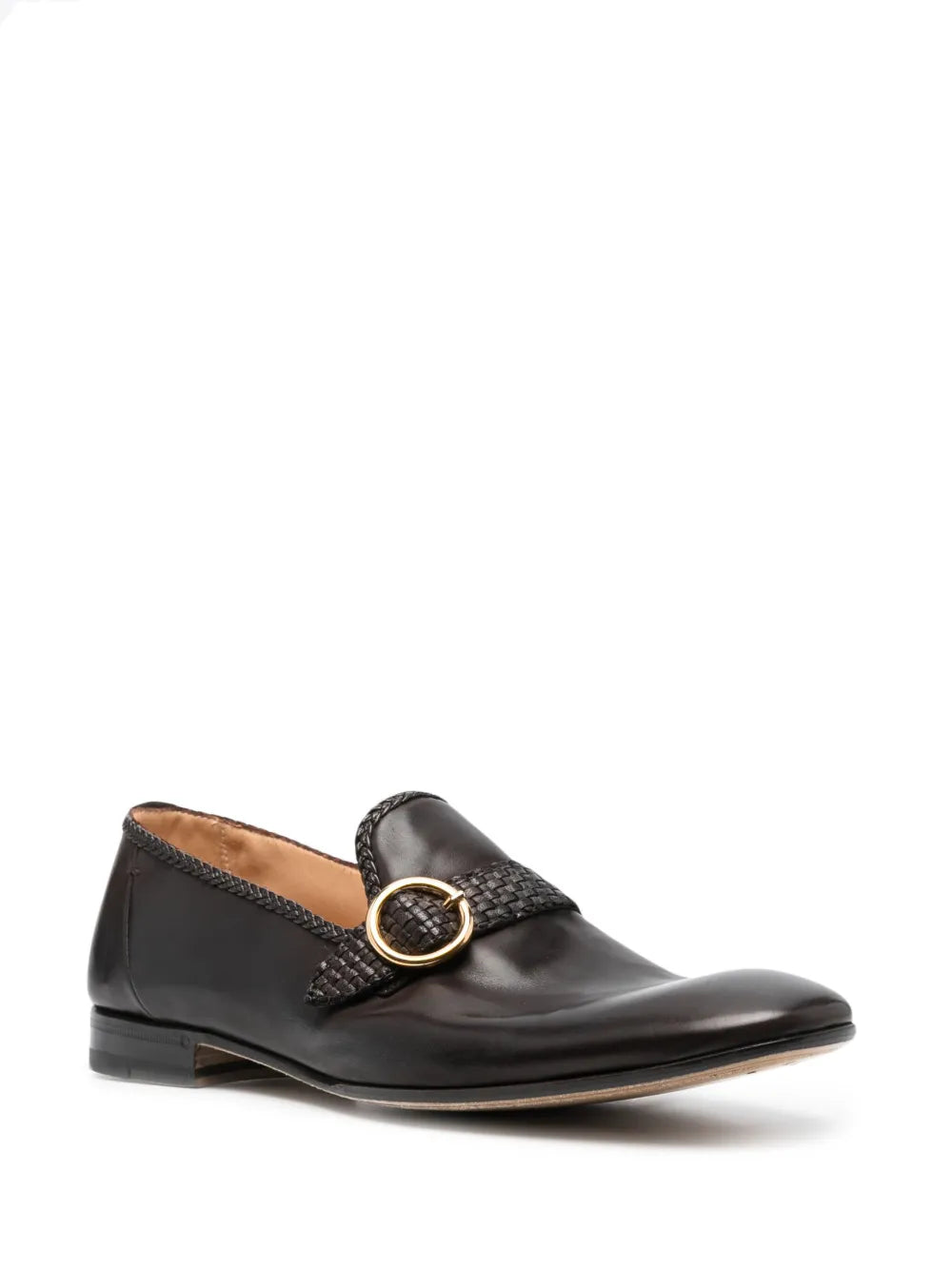 Lidfort buckle-embellished leather loafers