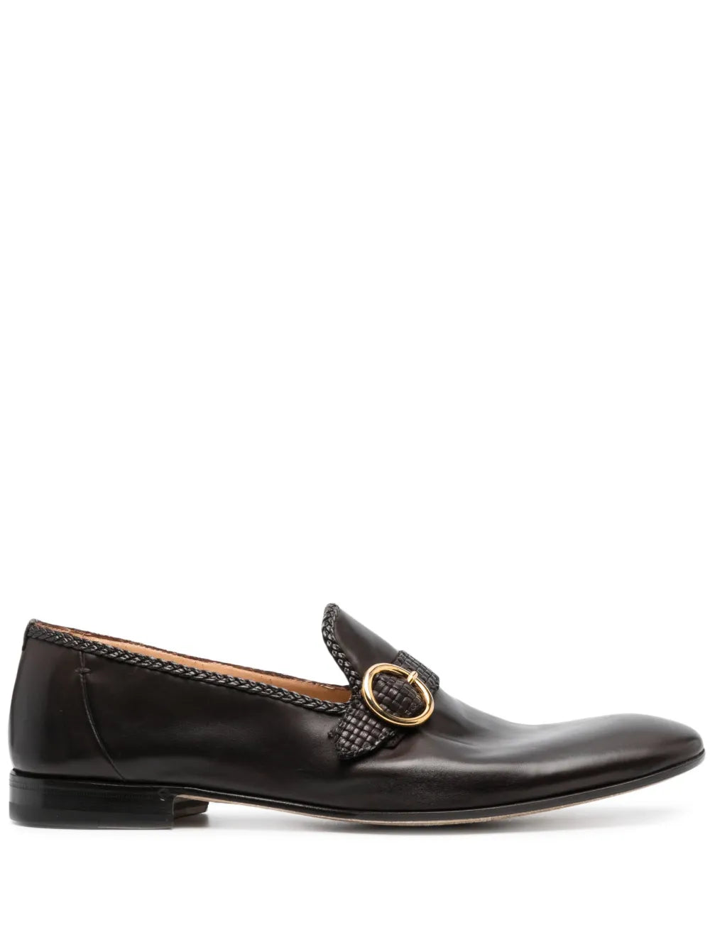 Lidfort buckle-embellished leather loafers