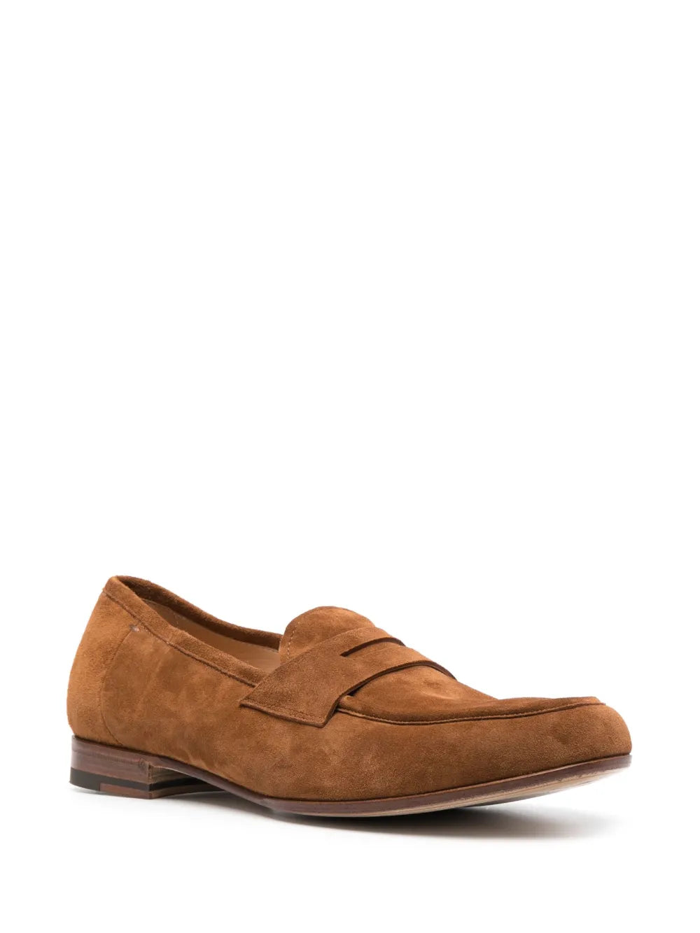 Lidfort round-toe suede loafers