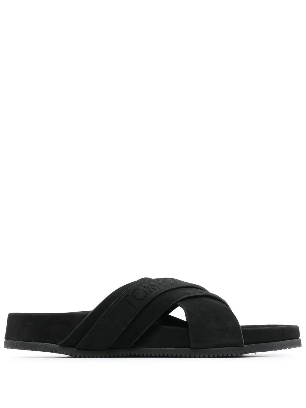 TOM FORD suede logo-stamp slides