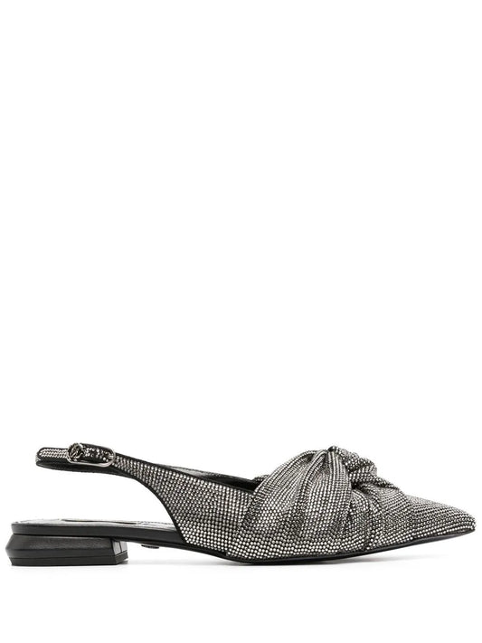 Roberto Cavalli crystal-embellished slingback ballerinas