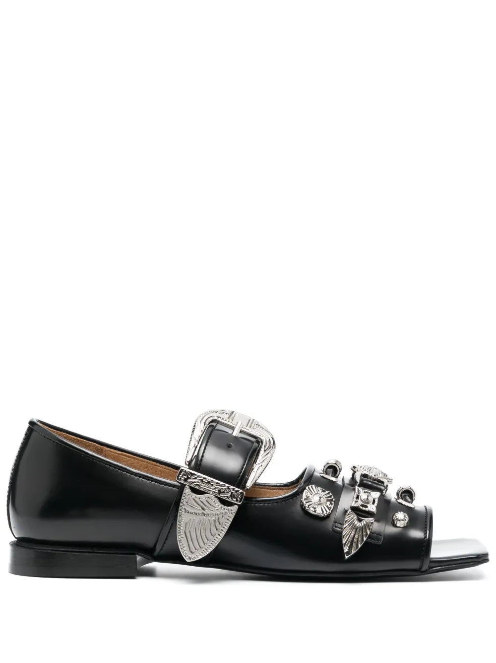 Toga Pulla buckle-fastening open-toe ballerina shoes