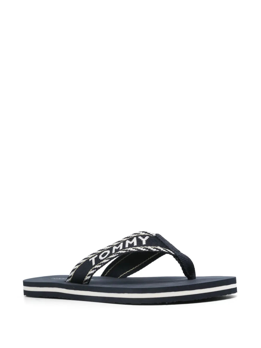 Tommy Hilfiger logo-jacquard flip flops