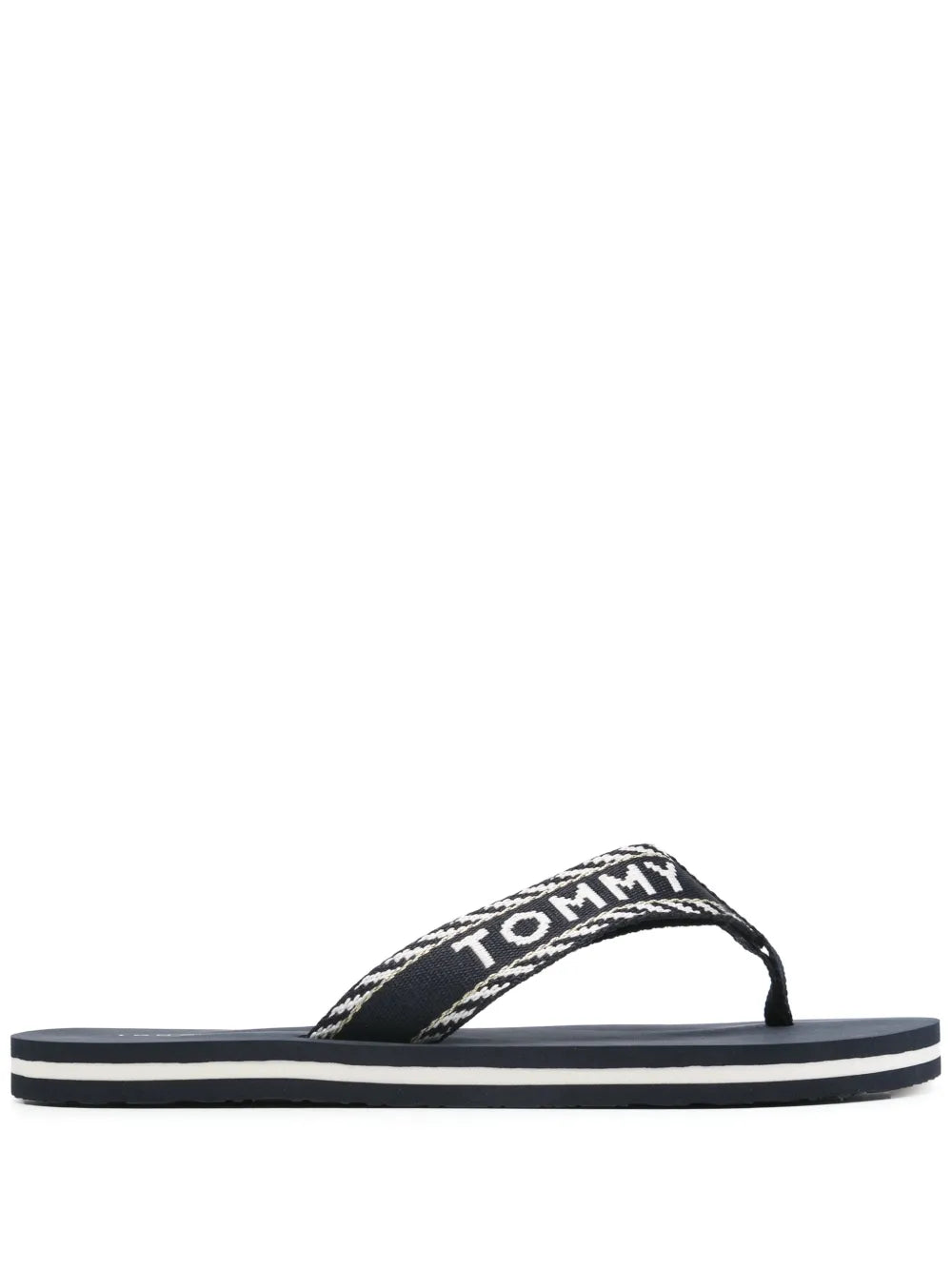 Tommy Hilfiger logo-jacquard flip flops