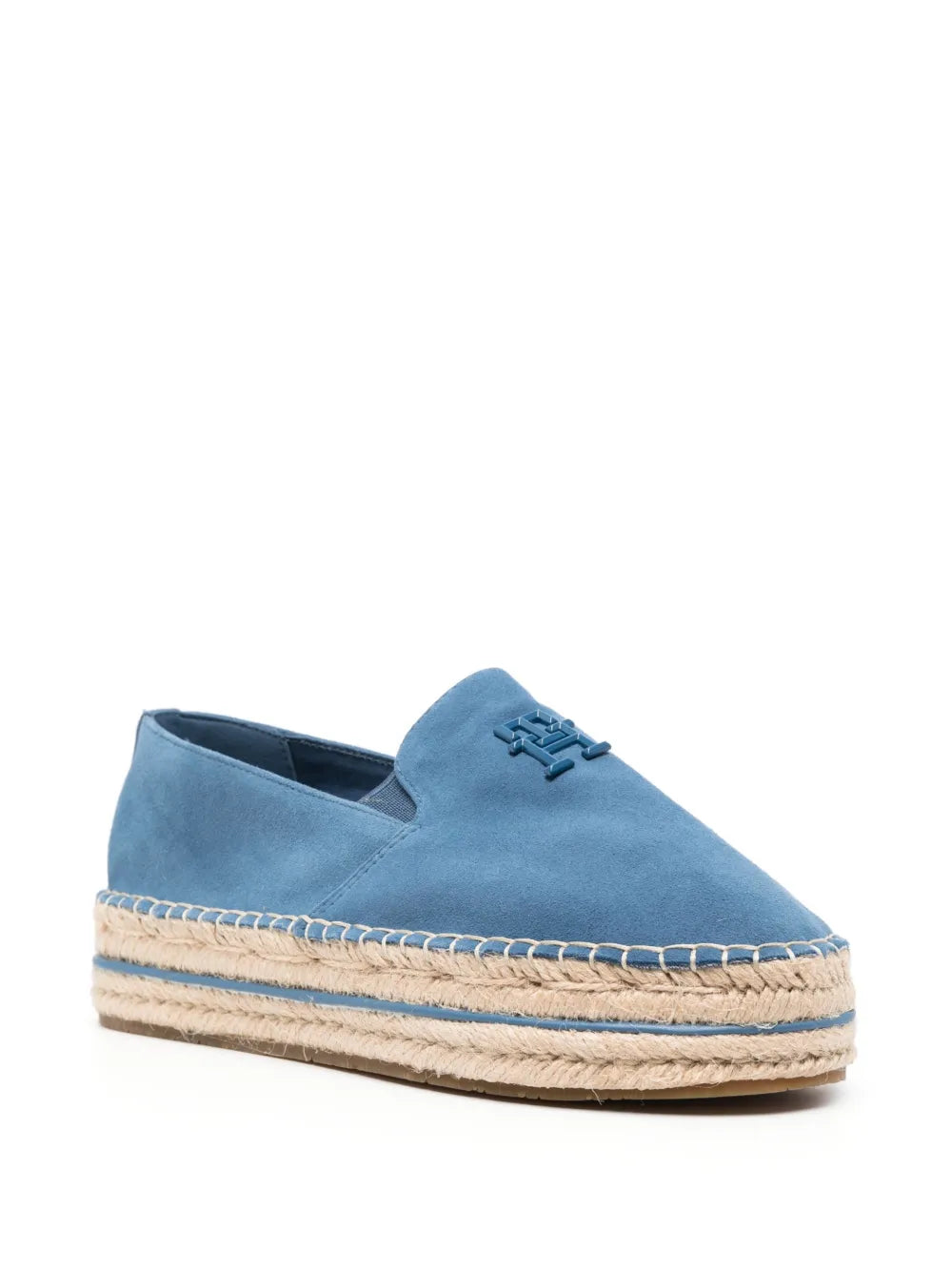 Tommy Hilfiger logo-embossed suede espadrilles