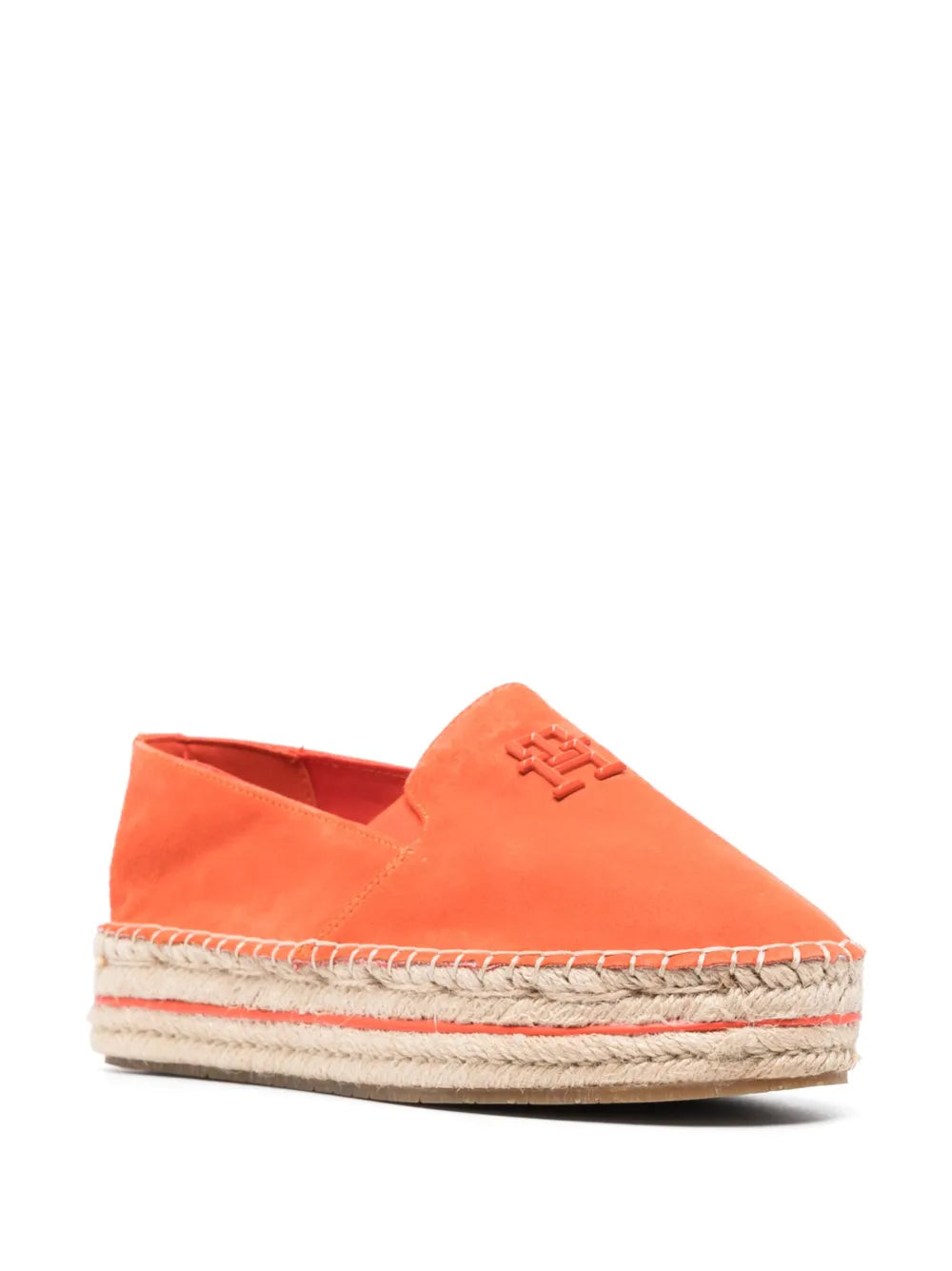 Tommy Hilfiger tonal logo-plaque suede espadrilles