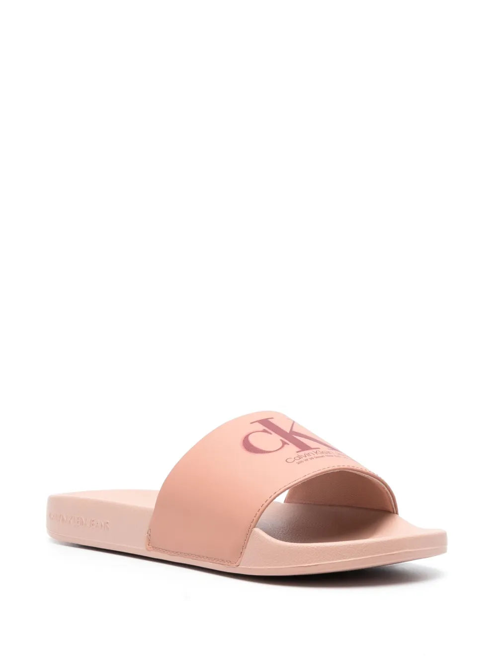 Calvin Klein Jeans logo-print open-toe slides