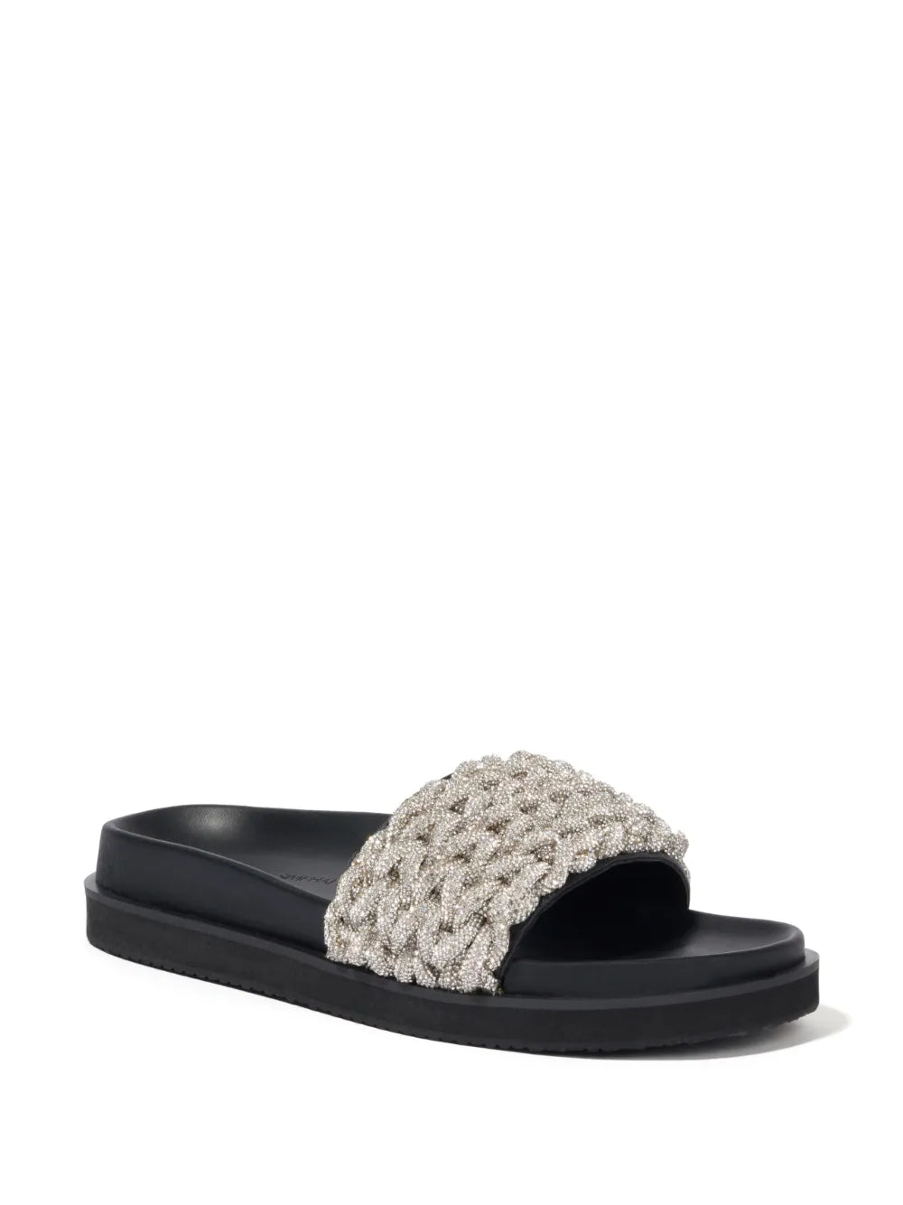 Simkhai crystal-braided metallic sandals