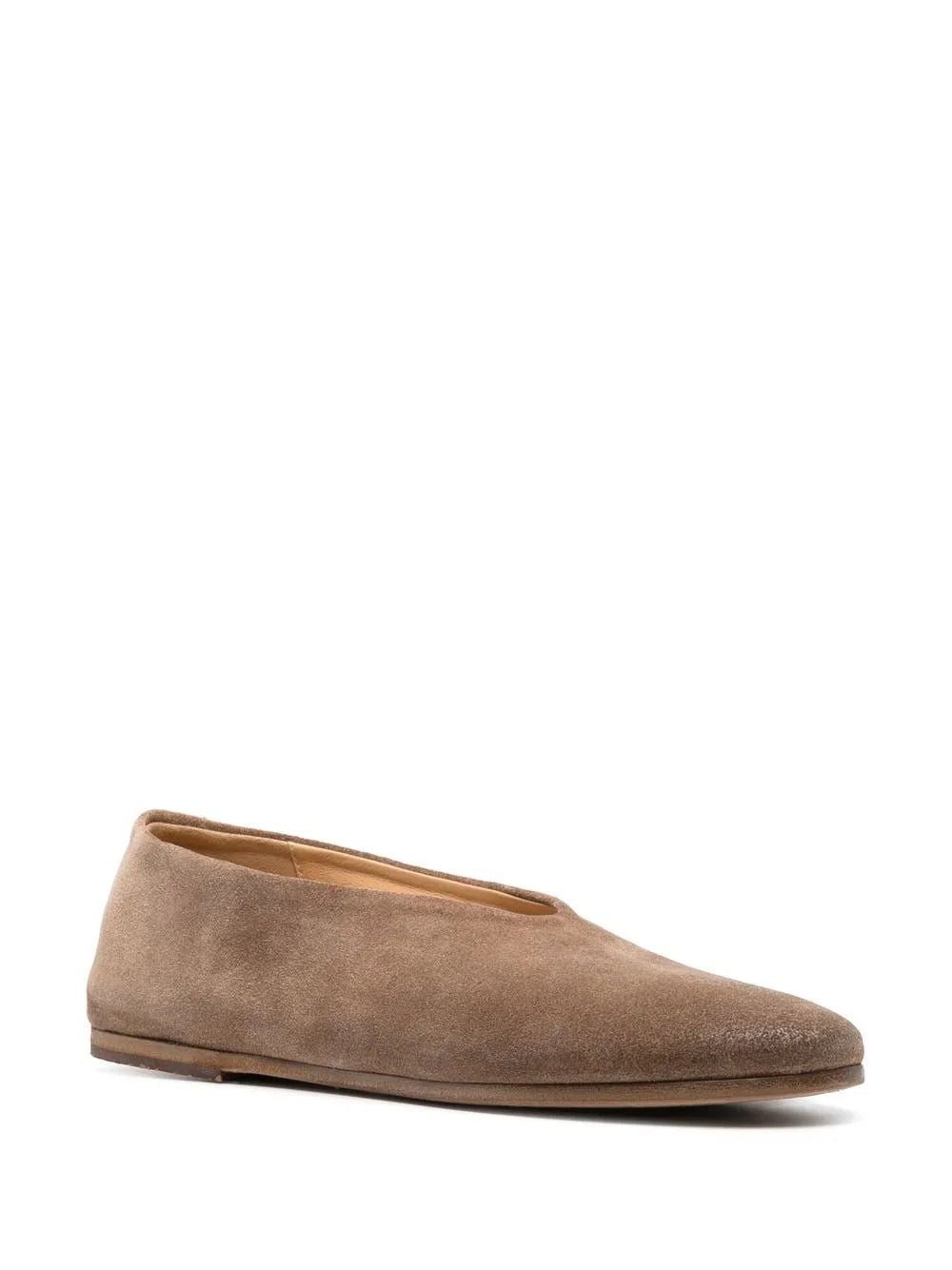 Marsèll almond-toe suede ballerina shoes