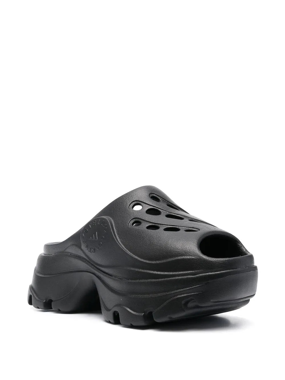 adidas by Stella McCartney logo-embossed perforated slides