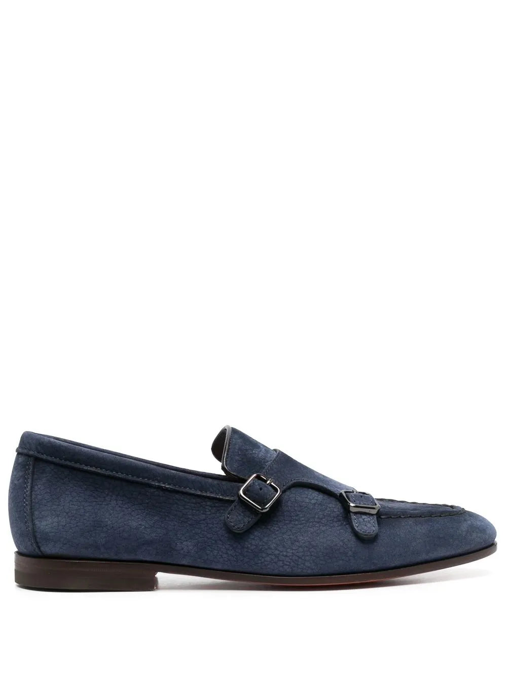 Santoni suede-leather monk shoes